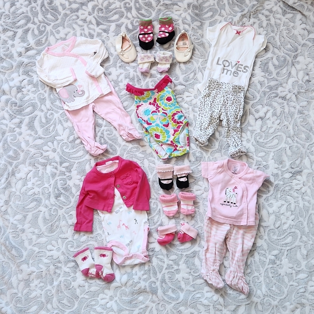 Newborn baby girl set